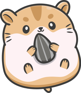 Cute hamster graphic animal mat - TenStickers