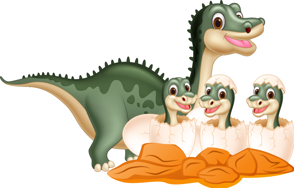 Cute dinosaur family animal mat - TenStickers