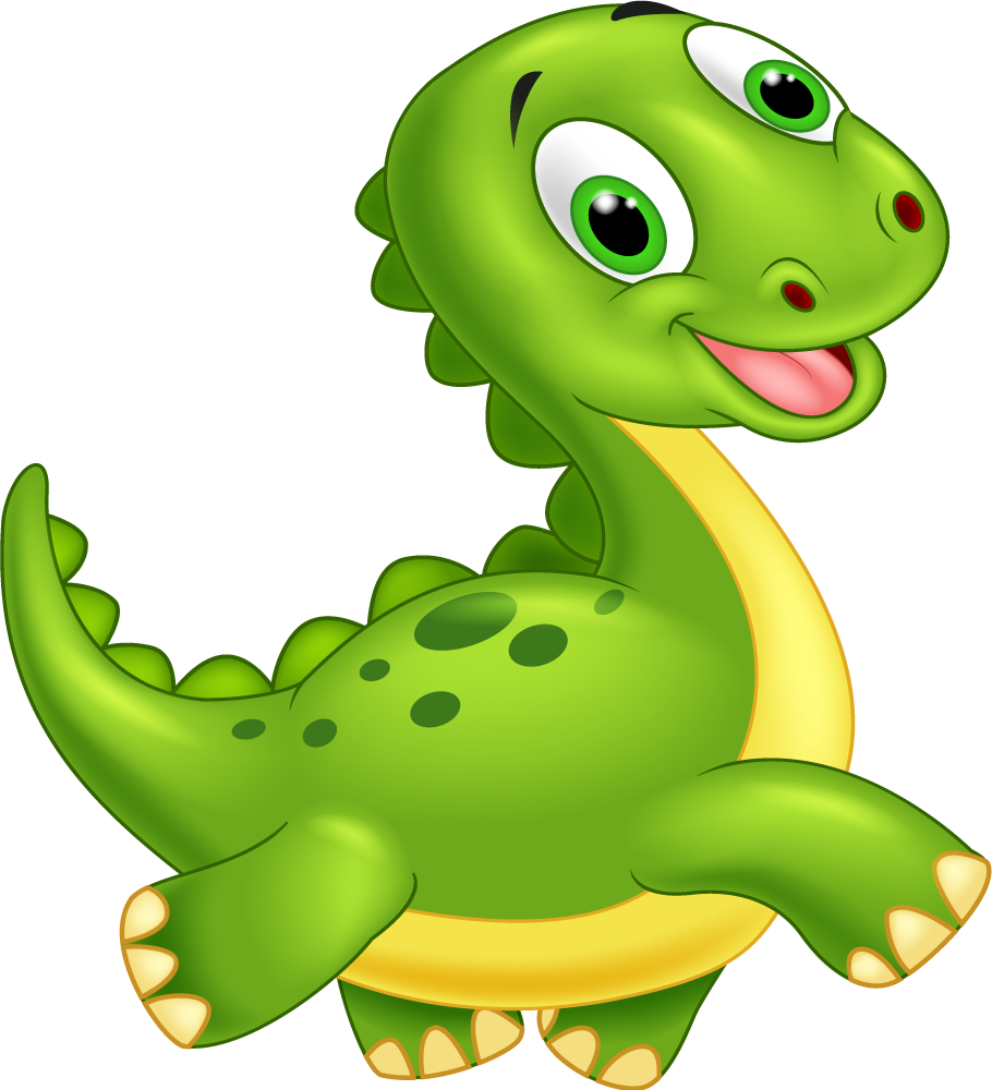 Cute green dinosaur animal mat - TenStickers