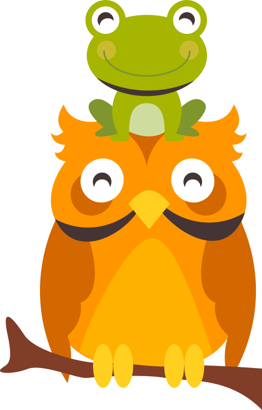 Whimsical animal characters animal mat - TenStickers