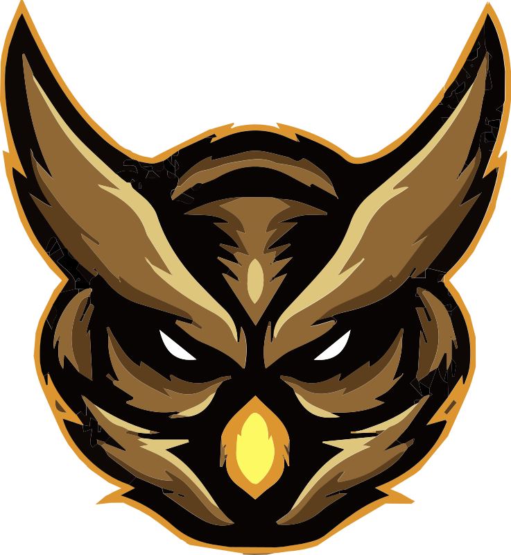 Animal mat fierce owl emblem - TenStickers