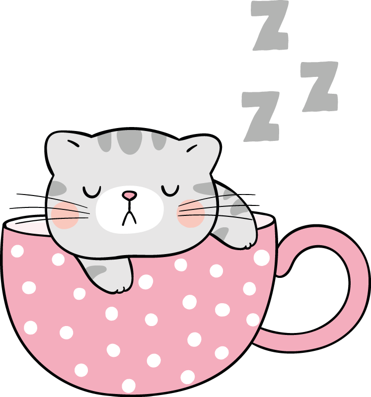 Animal mat sleeping cat pillow - TenStickers