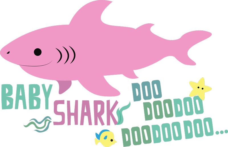 Animal mat baby shark doo doo doo doo doo doo - TenStickers