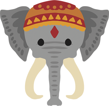 Animal mat elephant head design - TenStickers