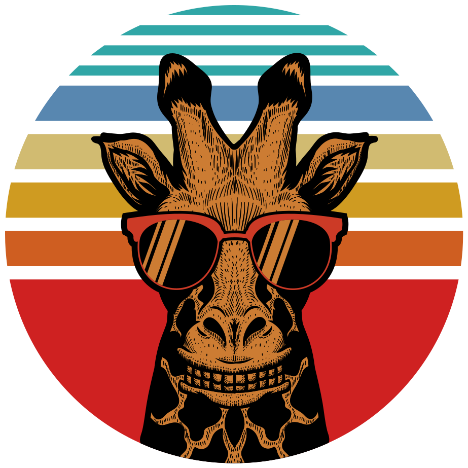 Animal mat cool sunglasses giraffe - TenStickers