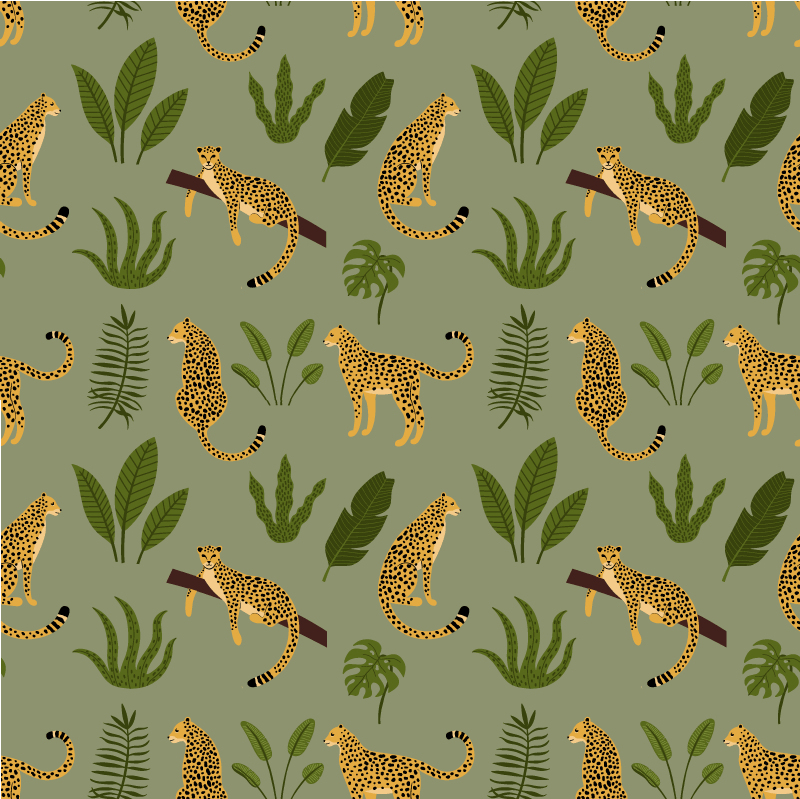 Animal mat leopard print jungle design - TenStickers