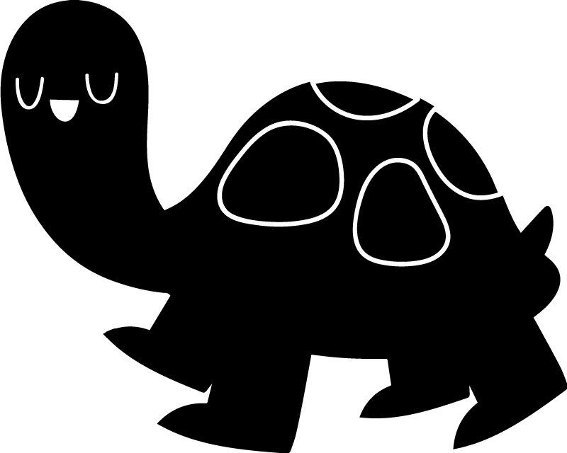 Animal mat giant black turtle - TenStickers