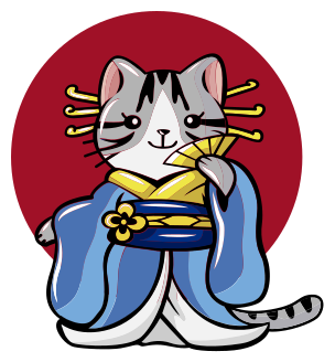 Animal mat japanese decorative cat - TenStickers