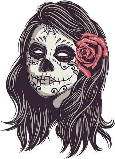 Halloween rugs la catrina - TenStickers