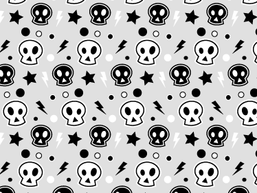 Halloween rugs with grey and white skulls - TenStickers
