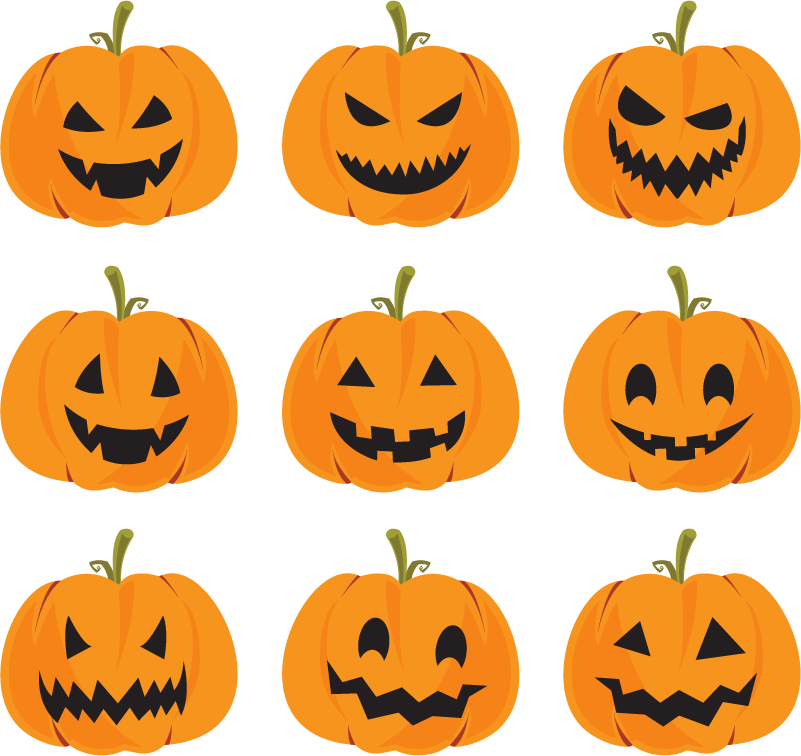 Halloween rugs pumpkin set - TenStickers