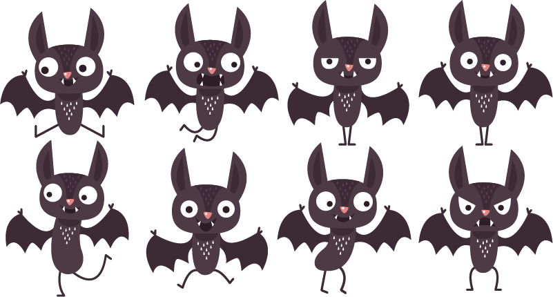 Halloween rugs cheerful bat pack - TenStickers