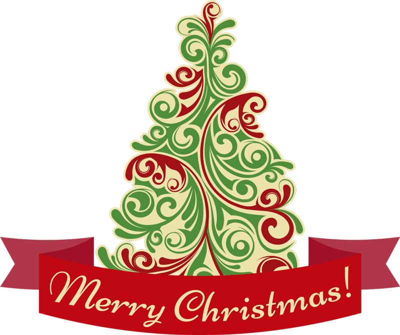 Christmas rug featuring classic tree design - TenStickers