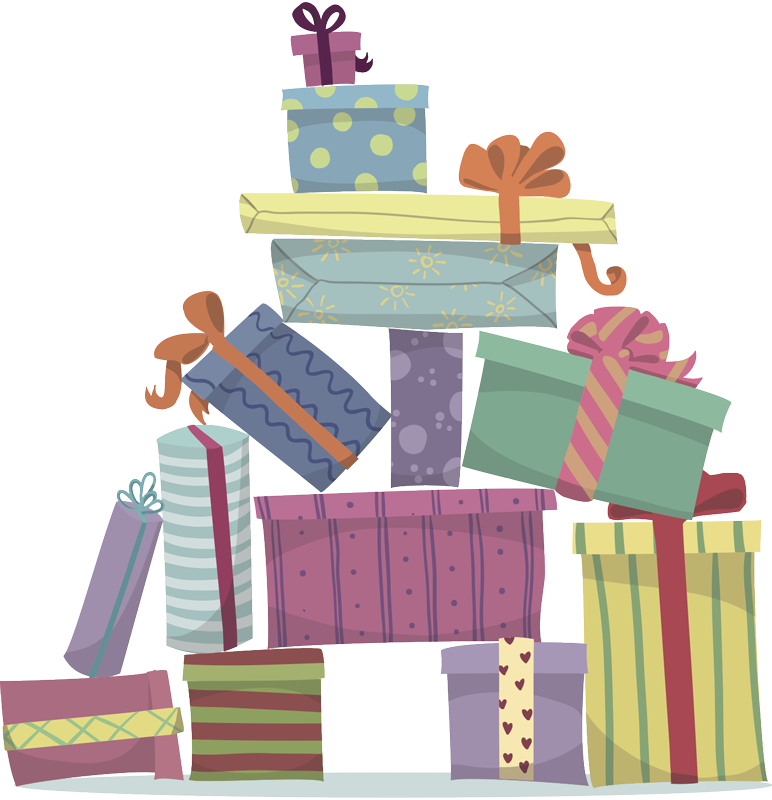 Christmas rug mountain of gifts - TenStickers