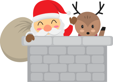 Christmas rug santa and reindeer design - TenStickers