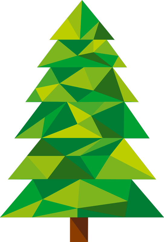 Christmas rug pine polygonal - TenStickers