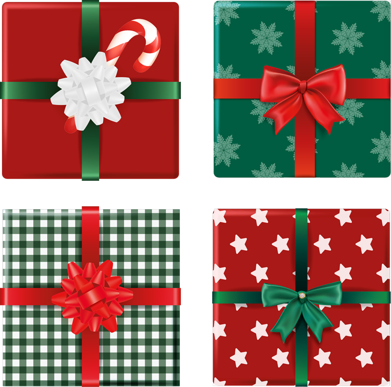 Christmas rug gift box set tiles - TenStickers