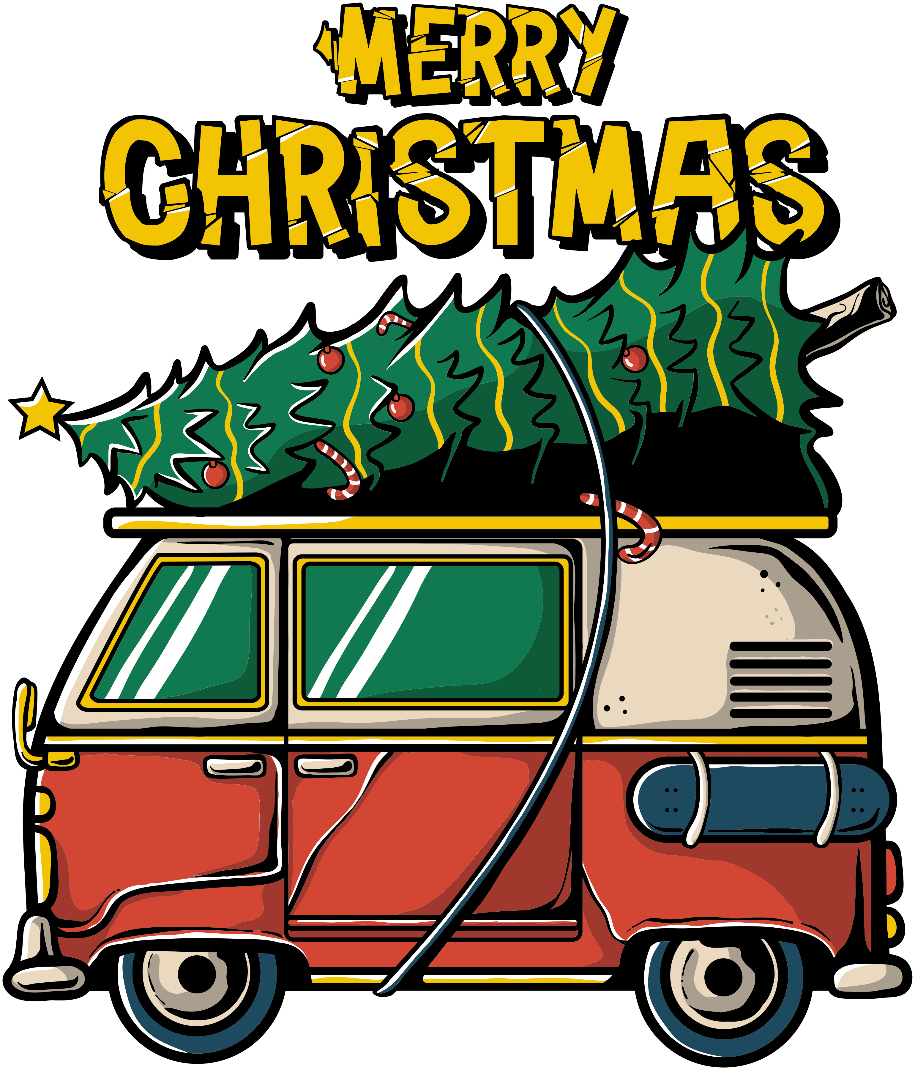 Christmas rug santa's sleigh - TenStickers