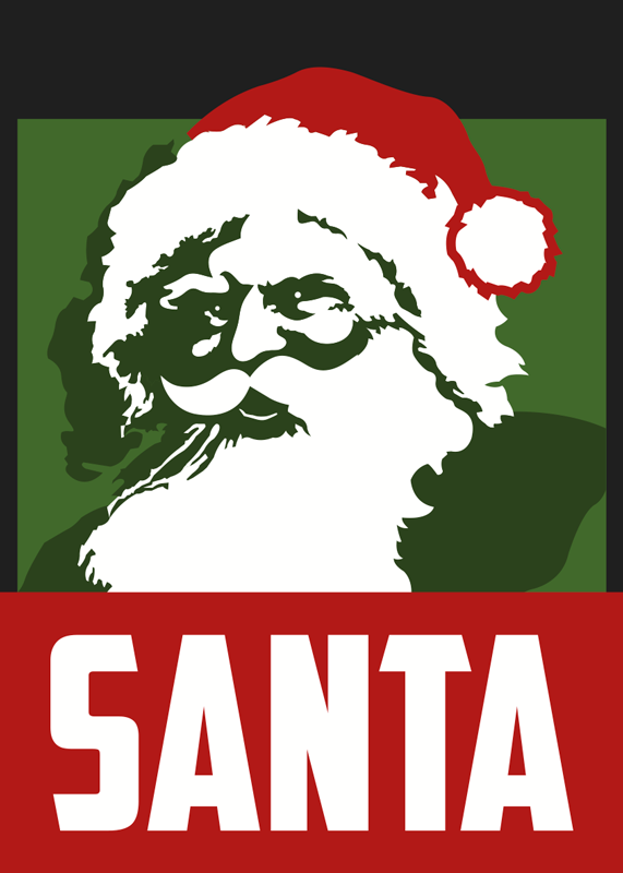 Christmas rug realistic santa claus design - TenStickers