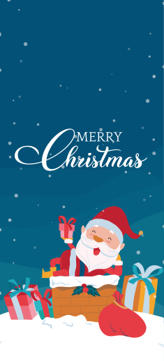 Christmas rug we have a merry christmas with santa claus - TenStickers