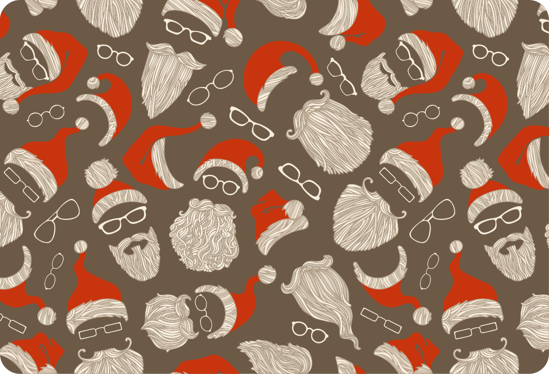 Christmas rug with vintage santa claus face pattern - TenStickers