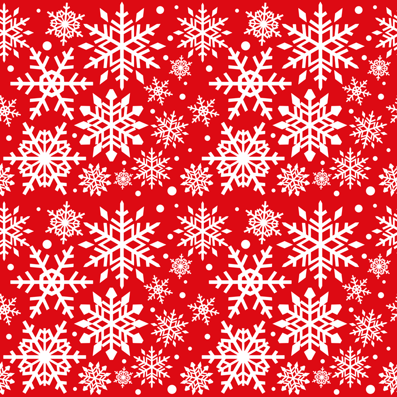 Christmas rug with red snowflakes design - TenStickers