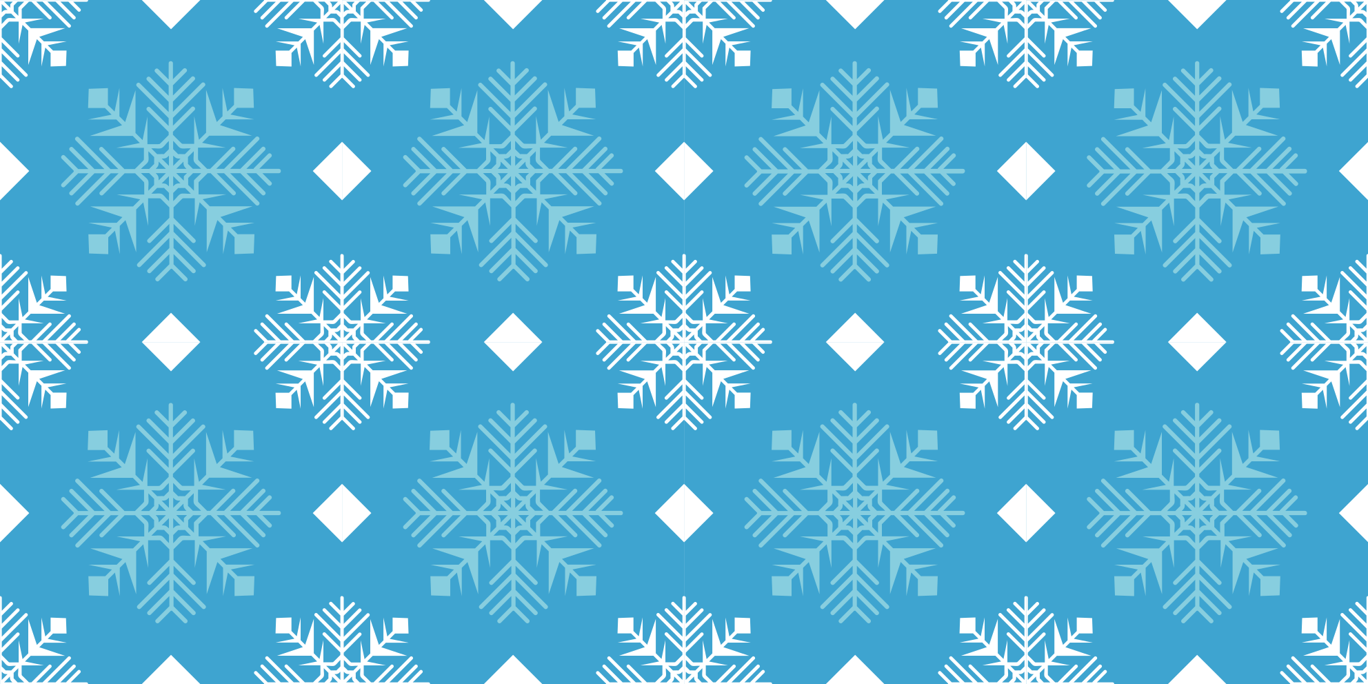 Christmas rug in blue tones with snowflakes - TenStickers