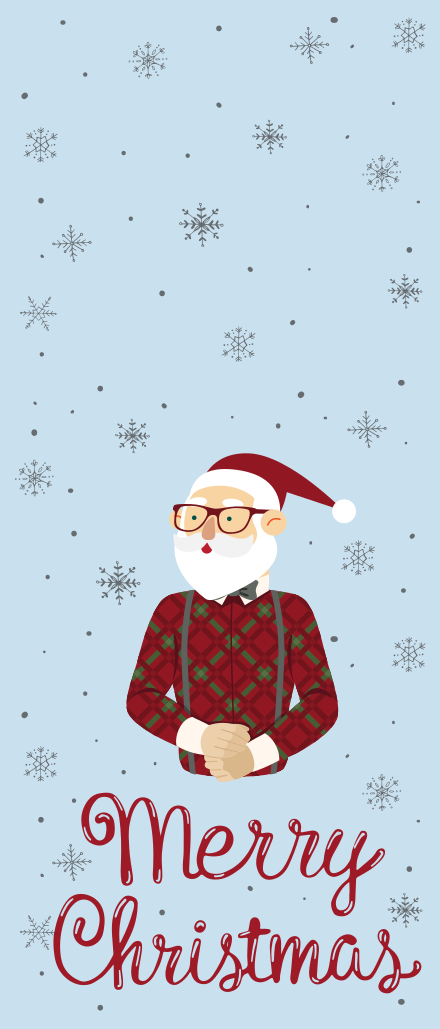 Christmas rug happy hipster holiday - TenStickers