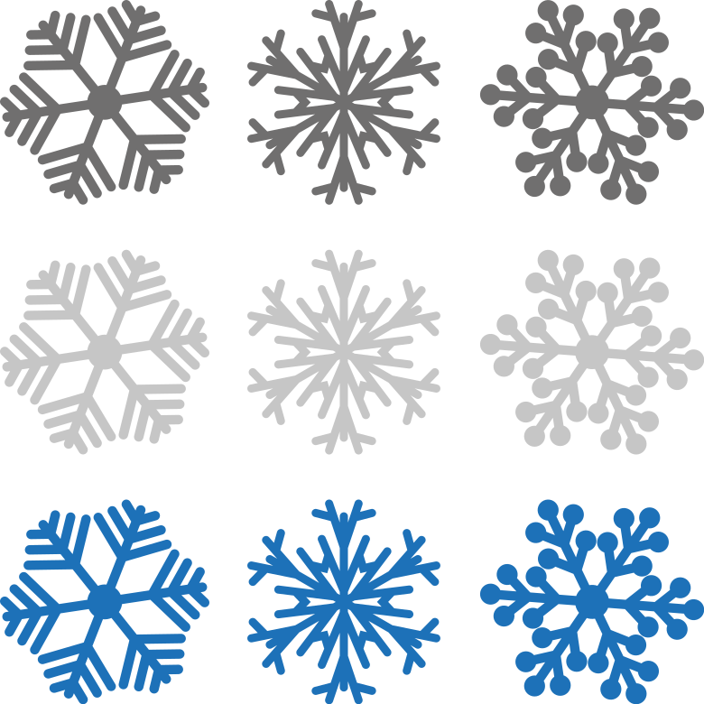 Christmas rug in gray and blue snowflakes - TenStickers