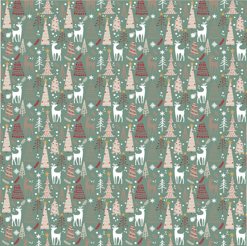 Christmas rug with christmas forest design - TenStickers