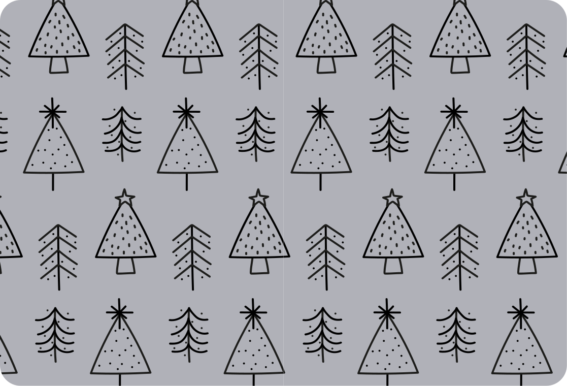 Christmas rug with patterned christmas trees - TenStickers