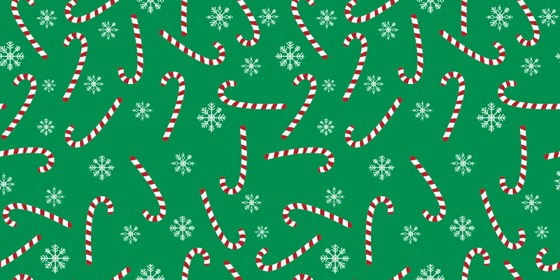 Christmas rug with candy cane design - TenStickers