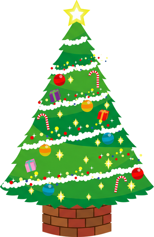 Christmas rug with christmas tree design - TenStickers