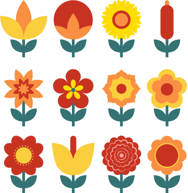 Floral rug summer flowers collection - TenStickers