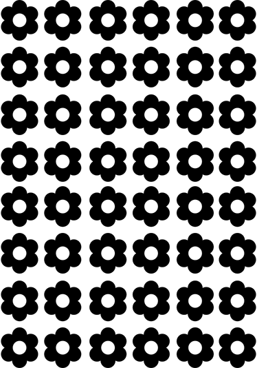 Floral rug flower drawing sticker sheet - TenStickers