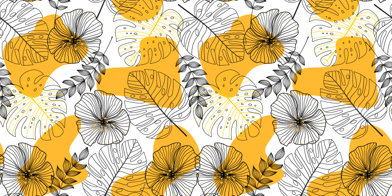 Floral rug with flower design storage unit - TenStickers