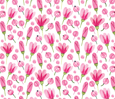 Floral rug with pink aquarella flowers - TenStickers