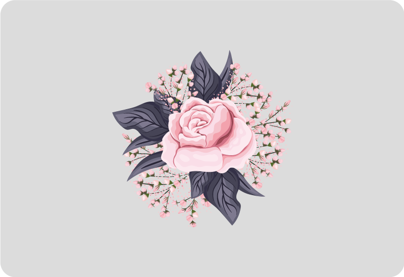 Floral rug with stunning pink design - TenStickers