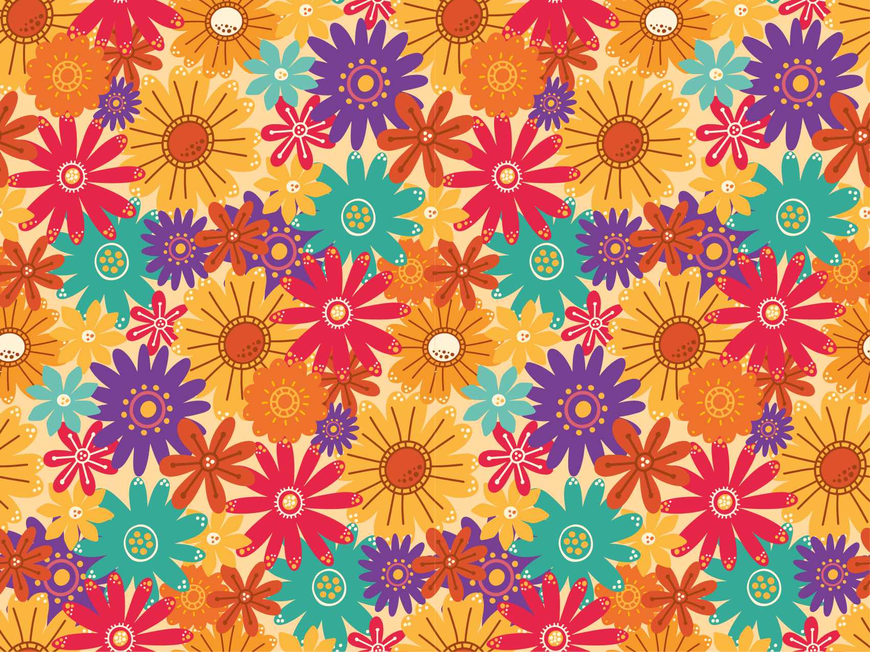 Floral rug full of blooms - TenStickers