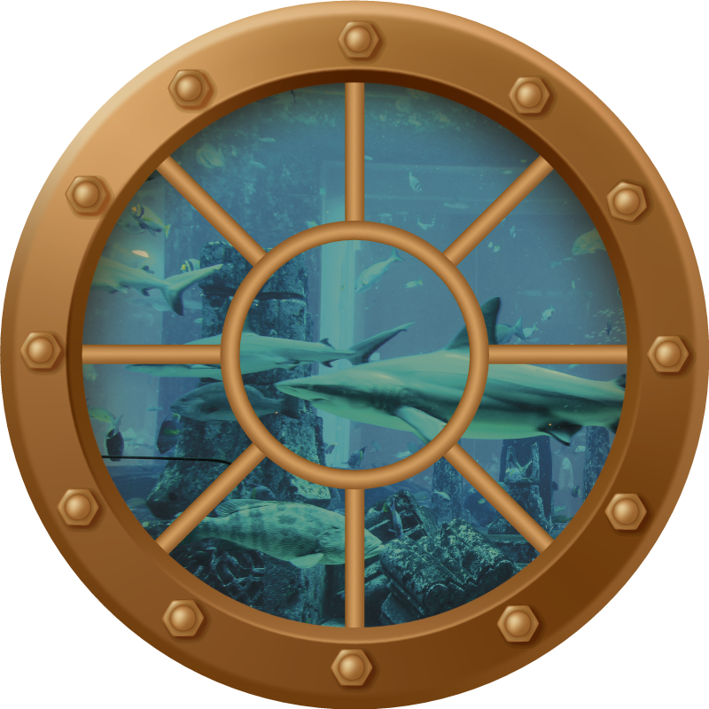 Floral rug underwater view portal - TenStickers