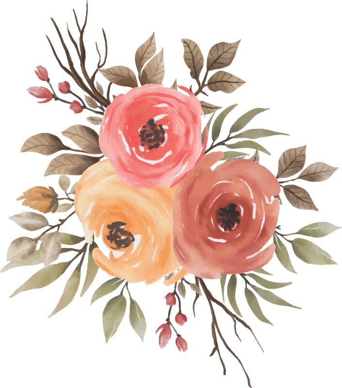 Floral rug delightful blossom arrangement - TenStickers