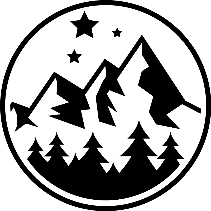 Floral rug mountainous forest landscape - TenStickers
