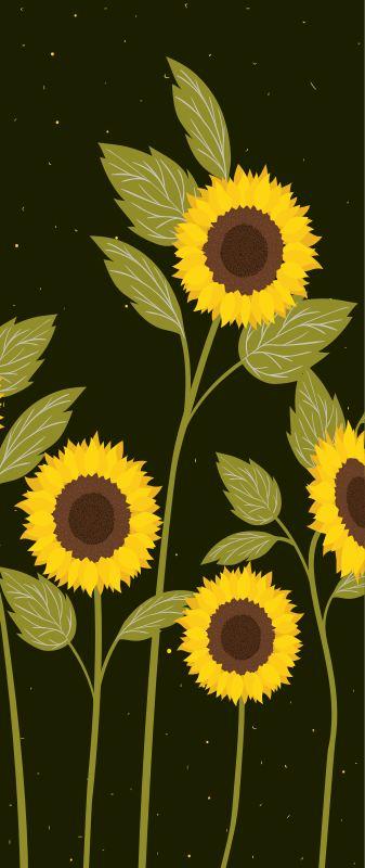 Floral rug sunflower meadow - TenStickers