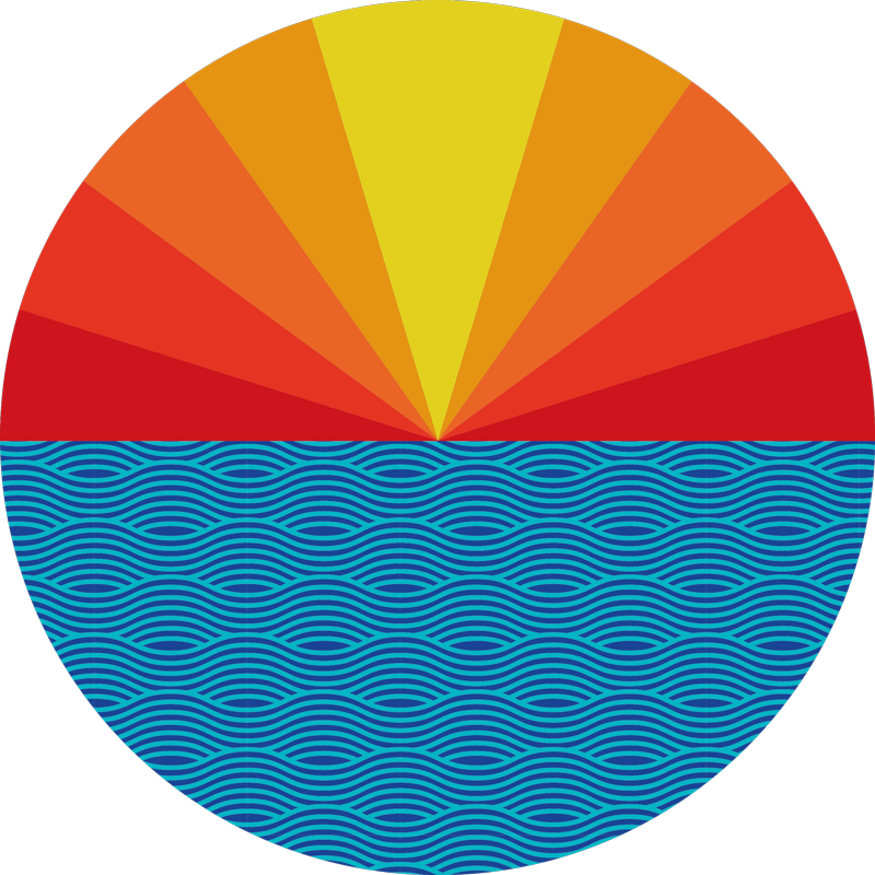 Vintage sunset bedroom carpet - TenStickers