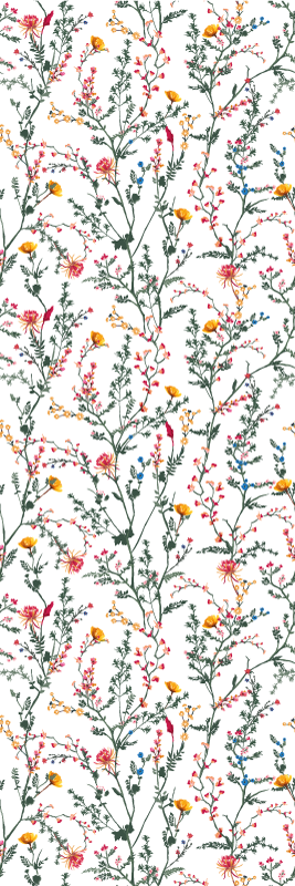 Floral rug in a slim minimalist garden design - TenStickers