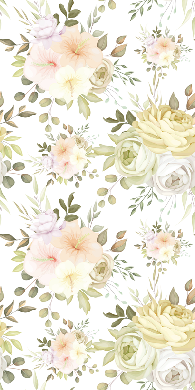 Floral rug with a beautiful seamless pattern - TenStickers