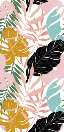 Floral rug with vibrant abstract flower design - TenStickers