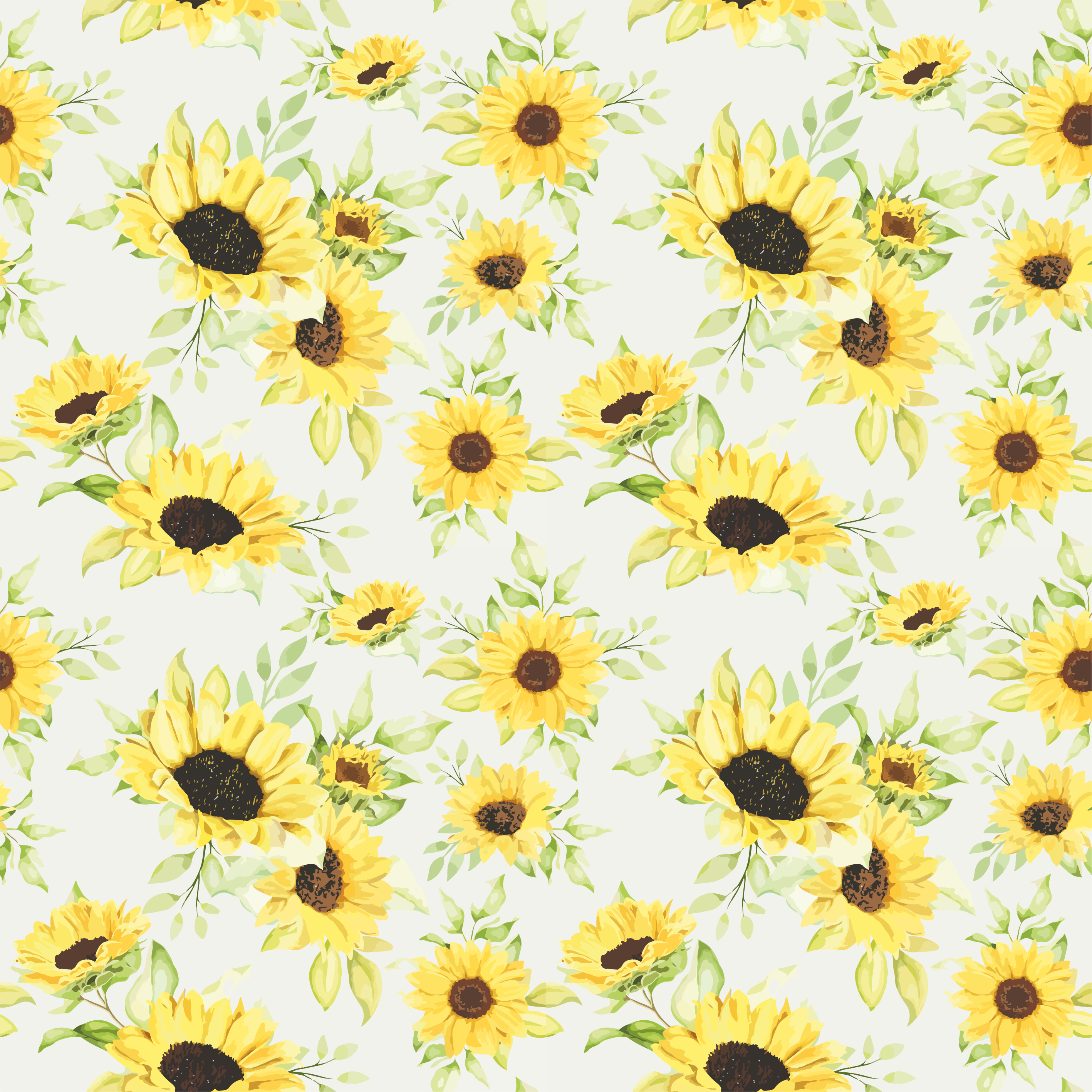 Floral rug watercolor sunflowers - TenStickers