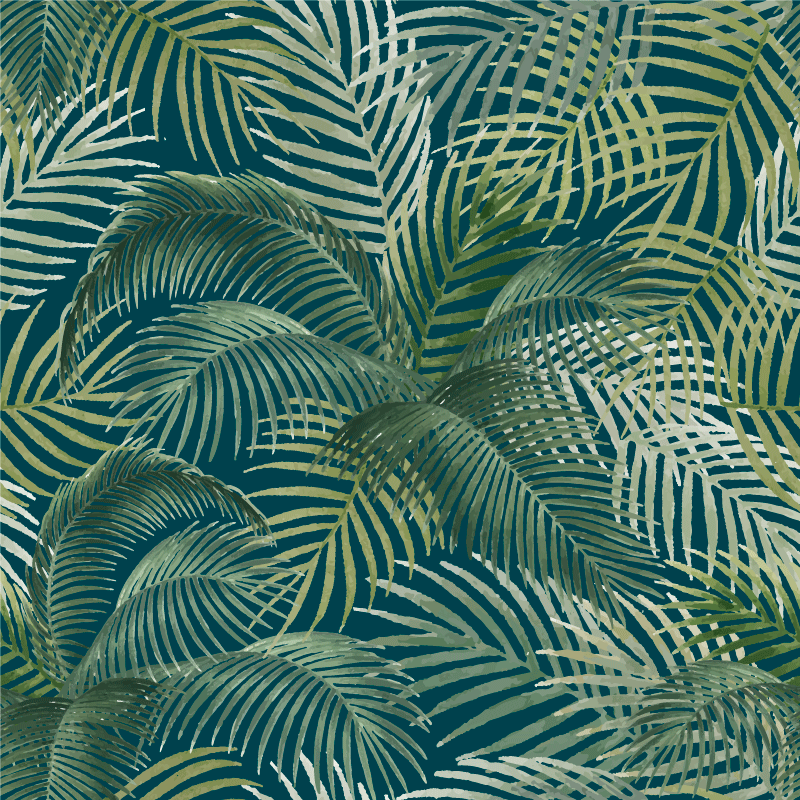Floral rug with tropical leaf design - TenStickers