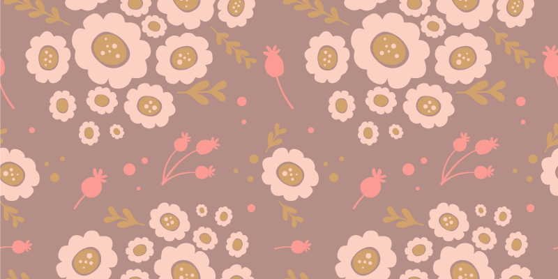 Floral rug with pastel-colored design - TenStickers